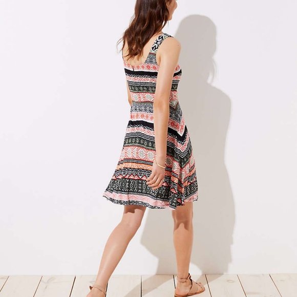 LOFT Riverwalk Flare Dress - Size 6 - Picture 2 of 11